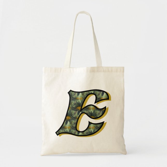 Daisy Monogram Initial E Tygkasse (Framsidan)