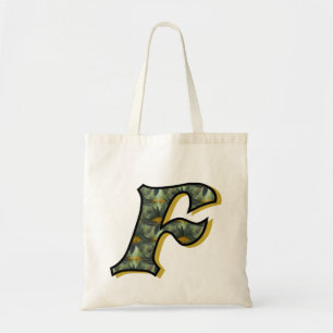 Daisy-monogram initial F Tygkasse
