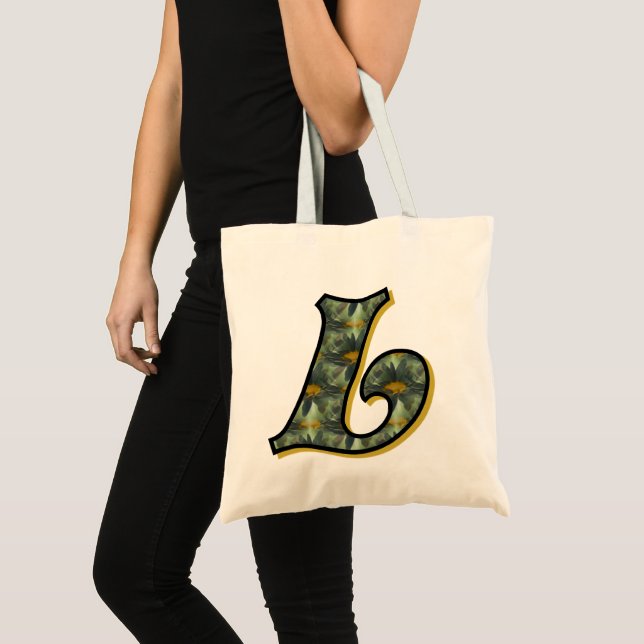 Daisy-monogram initial L Tygkasse (Framsida (produkt))