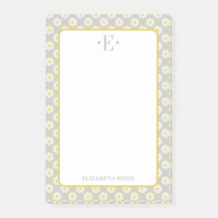 Daisy-monogram post-it block