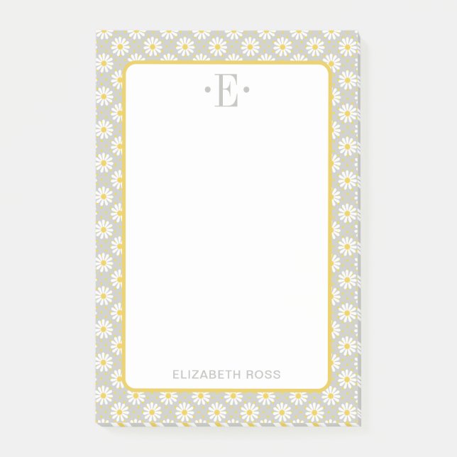 Daisy Monogram Post-it Block (Framsida)