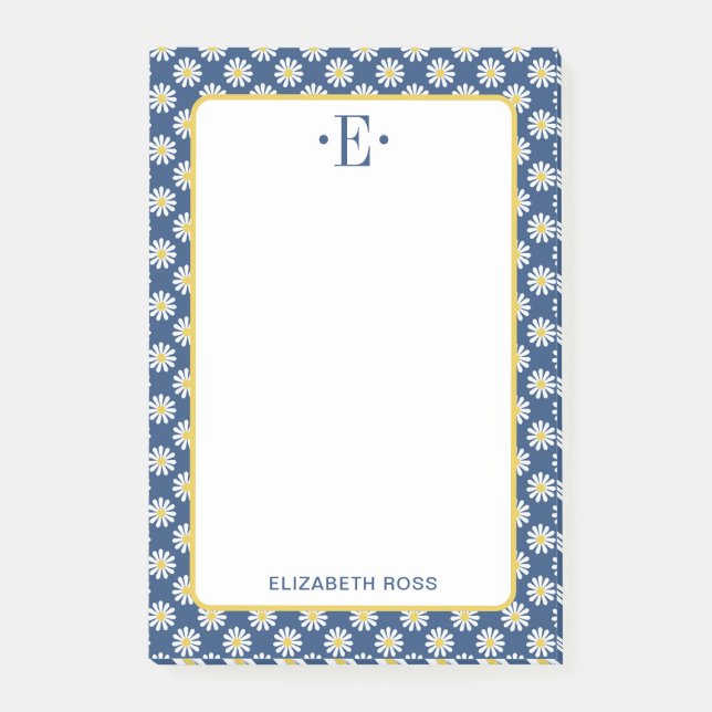 Daisy Monogram Post-it Block (Framsida)