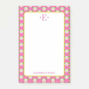 Daisy-monogram Post-it Block