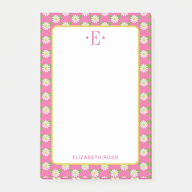 Daisy-monogram Post-it Block (Framsida)