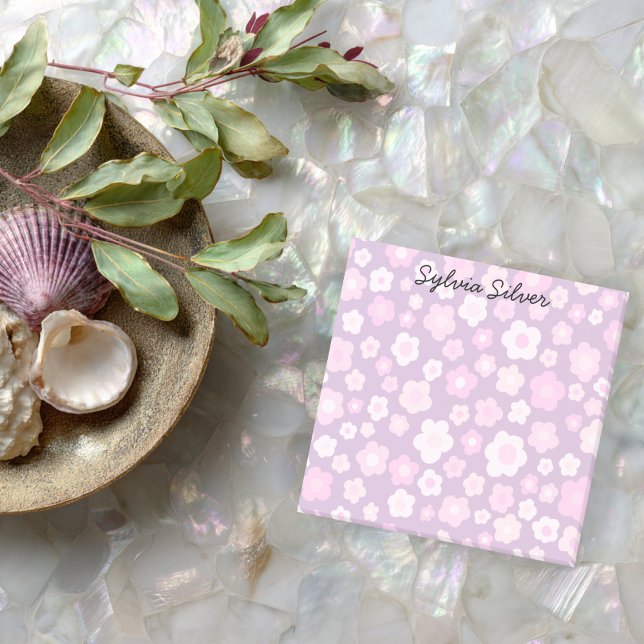 Daisy Mönster ANPASSNINGSBAR Chic Monogram Personl Post-it Block (Daisies Pattern CUSTOM Chic Monogram Personalized Post-it Notes
)