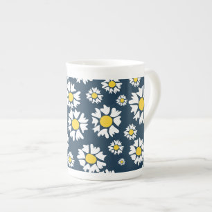 Daisy Mönster, Blommönster, vita Daisy Benporslin Mugg