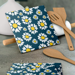 Daisy Mönster, Blommönster, vita Daisy Kakelplatta