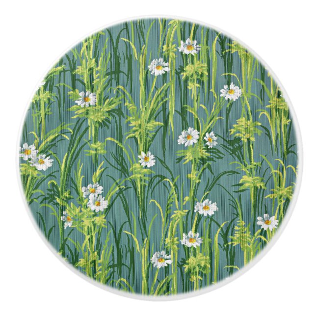 Daisy-mönster, grönt mönster, knopp (Framsidan)