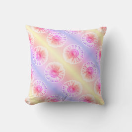 Daisy Mönster Pastel Rainbow Cute Reversible Kudde