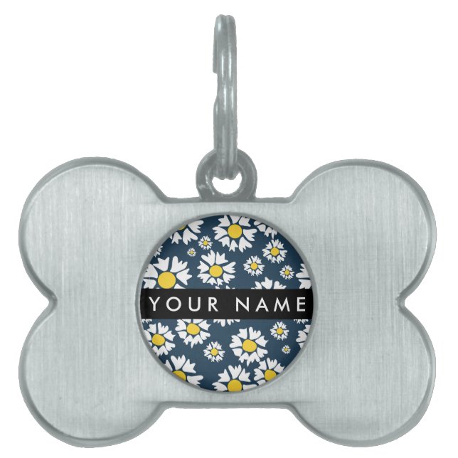 Daisy Mönster, vita Daisy, ditt namn ID-bricka Husdjur (Framsidan)