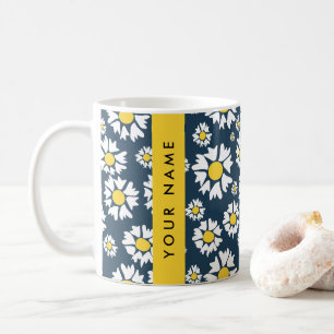 Daisy Mönster, vita Daisy, ditt namn Kaffemugg