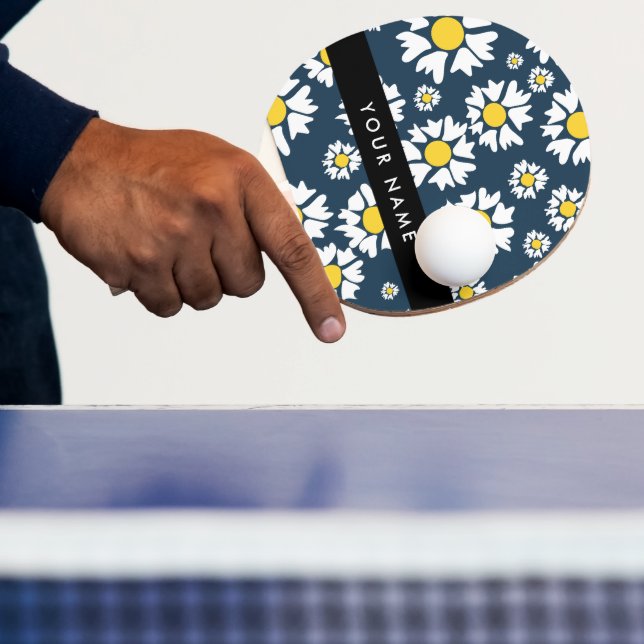 Daisy Mönster, vita Daisy, ditt namn Pingisracket (Insitu)