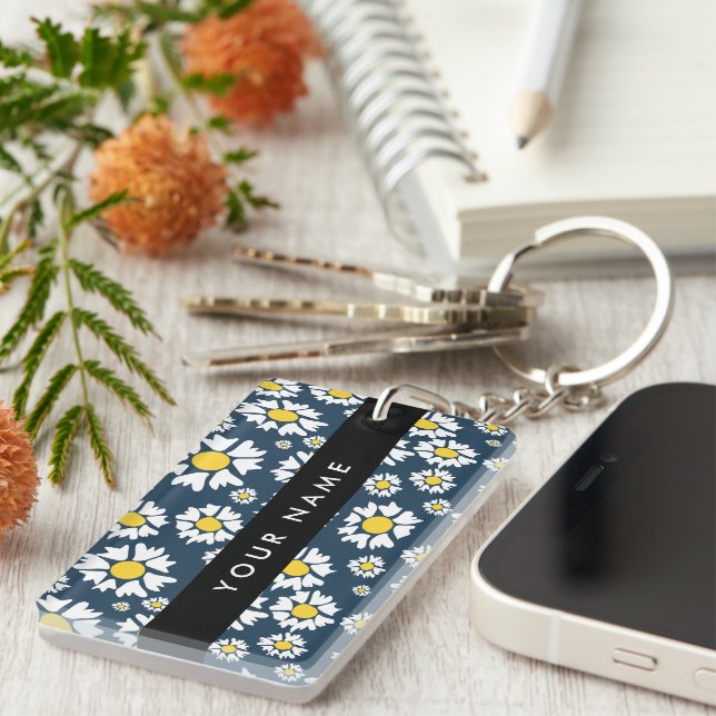 Daisy-mönster, Vita Tusenskönor, Ditt Namn (Högra Framsidan)