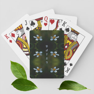 Daisy Mörk grönt Blommigt Fotografi Casinokort