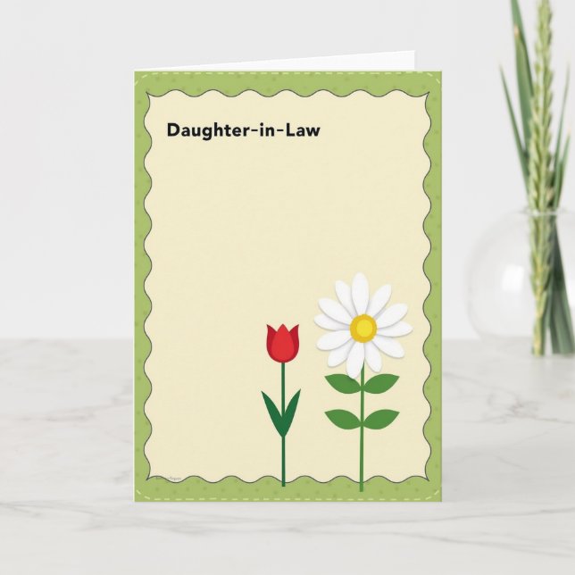 Daisy Morsdags Designkort Kort (Framsida)