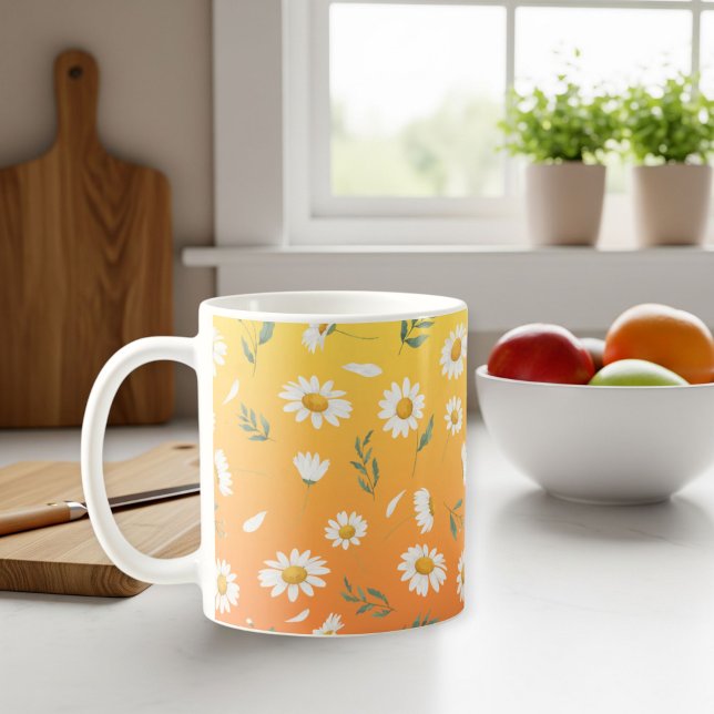 Daisy mugs , Floral gift Kaffemugg (Skapare uppladdad)