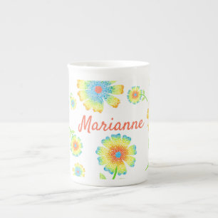 Daisy Namn Mugg Benporslin Mugg