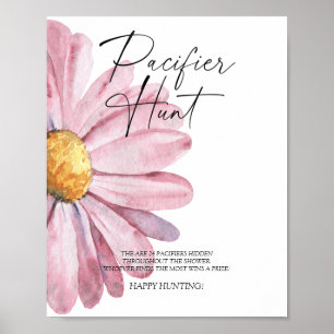 Daisy nappar jagar babyduschspel poster