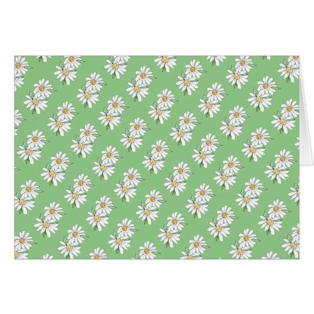 Daisy Note Card Hälsningskort (Framsidan Horizontal)