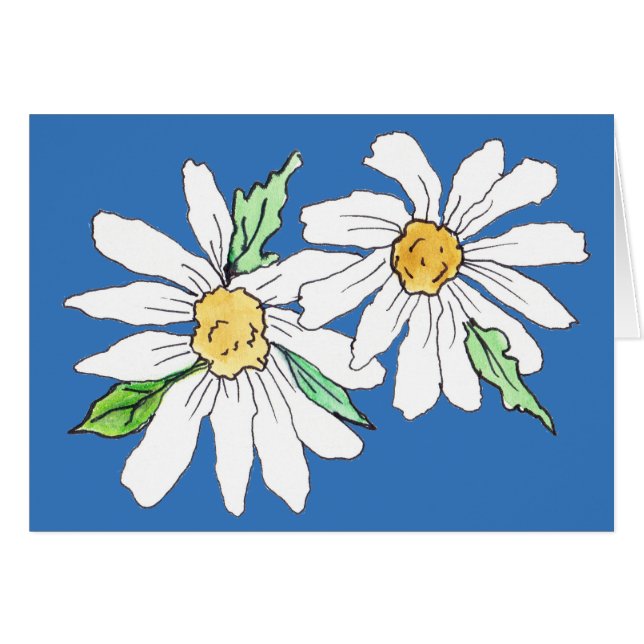 Daisy Note Card OBS Kort (Framsidan Horizontal)