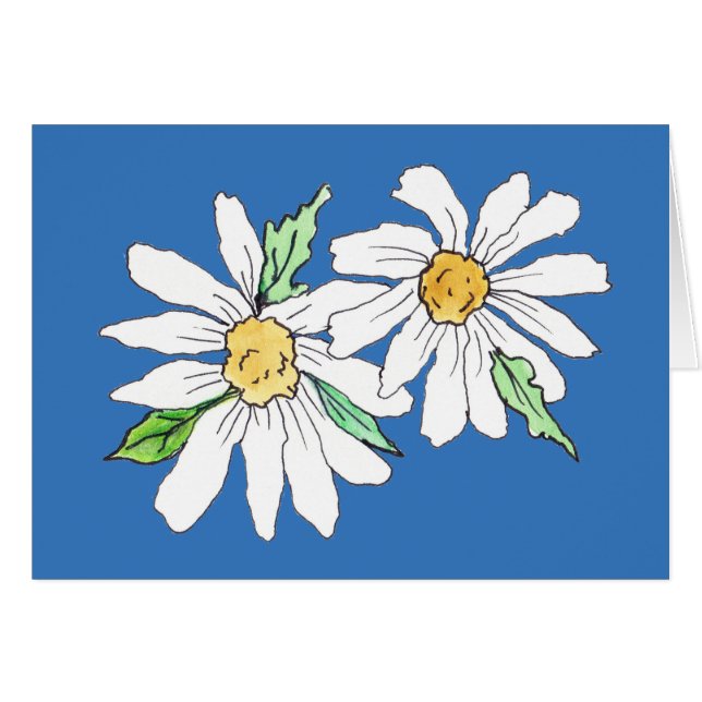 Daisy Note Card OBS Kort (Framsidan Horizontal)