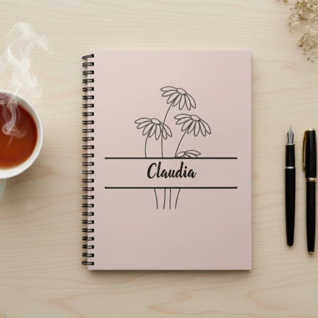 Daisy notebook, Back to school, Gift for girls Anteckningsbok (Skapare uppladdad)