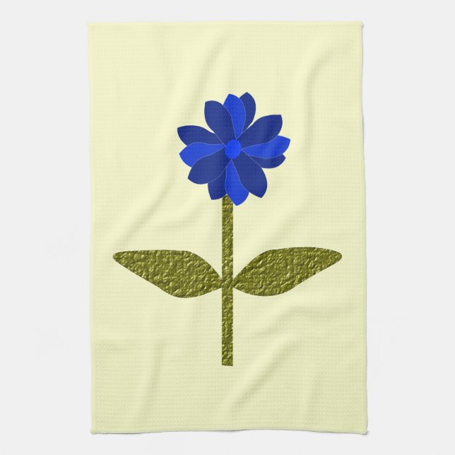 Daisy Ocean Blue Kitchen Towel Kökshandduk (Vertikal)