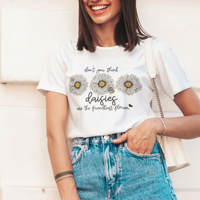 Daisy och Bee Wildblomma T Shirt (Skapare uppladdad)
