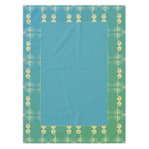 Daisy och blå bordduk