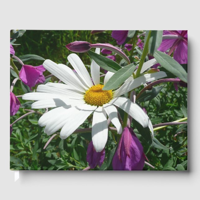 Daisy och Eldgräs Vildblomma Gästböcker (Framsida)