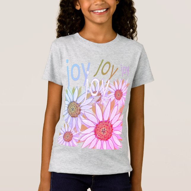 Daisy och faffodils: Blommigt Dreams of Joy T-Shir T Shirt (Framsida)