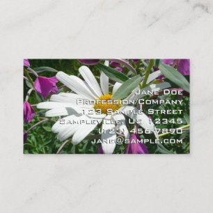 Daisy och Fireweed Wildblomma Visitkort