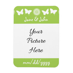 Daisy och fjädrar i Peridot Reminder Magnet