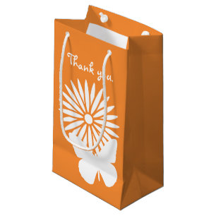 Daisy och fjärilar i Orange Gift Bag