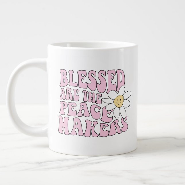 Daisy och fredsmakare Slogan Jumbo Mugg (Vänster)