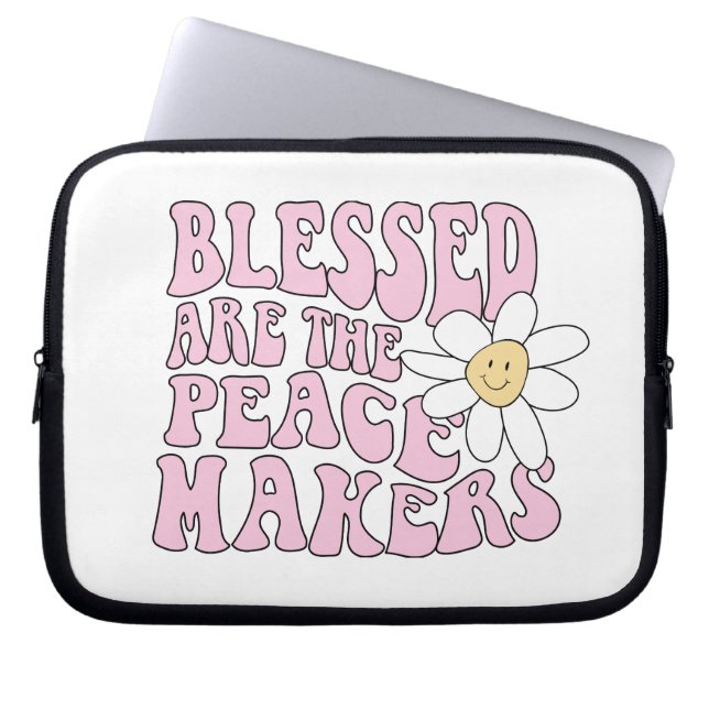 Daisy och fredsmakare Slogan Laptop Fodral (Framsidan)