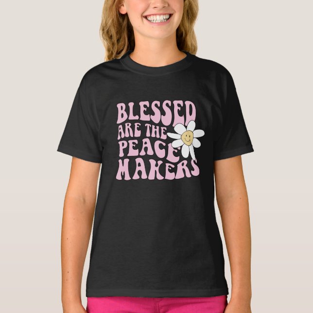 Daisy och fredsmakare Slogan T Shirt (Framsida)