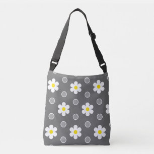 Daisy och Grått och vit polka Dot Mönster Axelväska