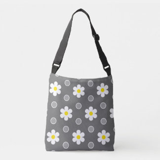 Daisy och Grått och vit polka Dot Mönster Axelväska