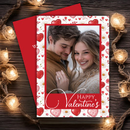 Daisy och Hearts Lycklig Valentines Anpassningsbar Julkort