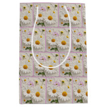 Daisy- och kosblommor på utsatt Papper