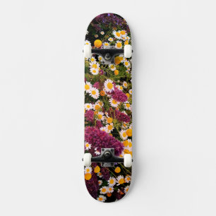 Daisy och lila blommor mini skateboard bräda 18,5 cm
