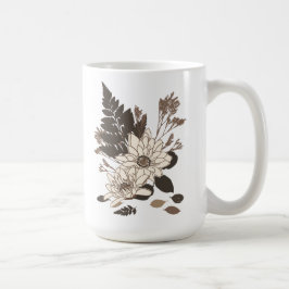 Daisy och Löv - genomskinlig på kräm. Kaffemugg