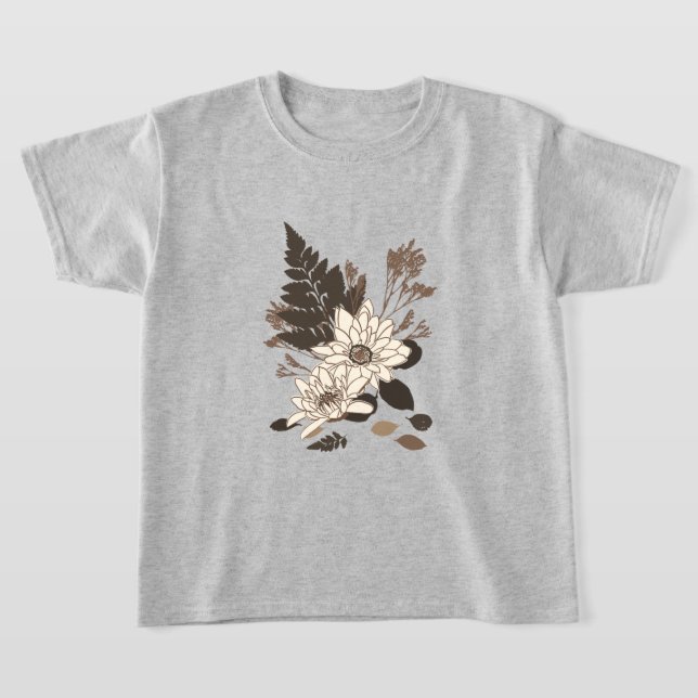 Daisy och Löv - genomskinlig på kräm. T Shirt (Laydown)