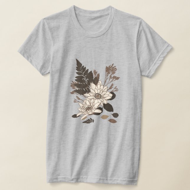 Daisy och Löv - genomskinlig på kräm. T Shirt (Laydown)