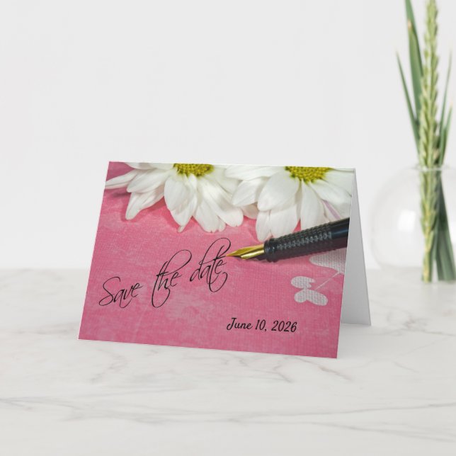 daisy och penna spara datumet meddelande (Framsida)