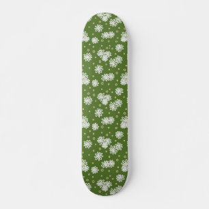 Daisy och punkter - Grönten Vit, Sand och Handflat Mini Skateboard Bräda 18,5 Cm