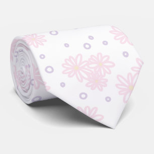 Daisy och punkter - Pastellns Rosa, Gult och Lila Slips