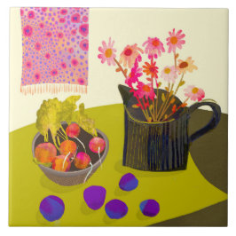 Daisy och Radish Kitchen Trivet Kakelplatta