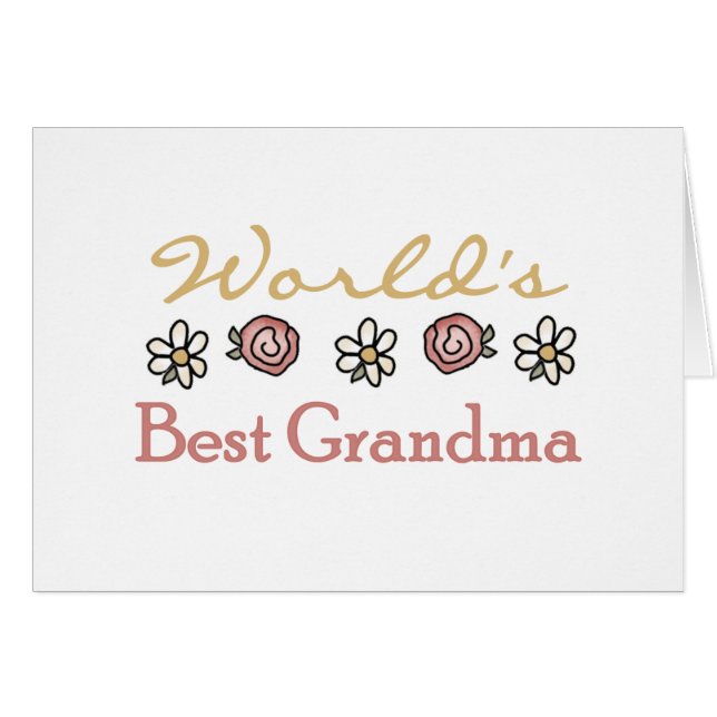 Daisy och Ro World Best Grandma Hälsningskort (Framsidan Horizontal)